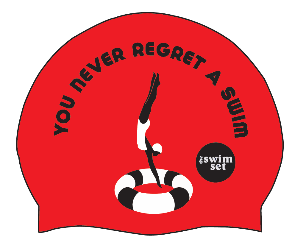 SWIM CAP RED - DIVER WITH RING