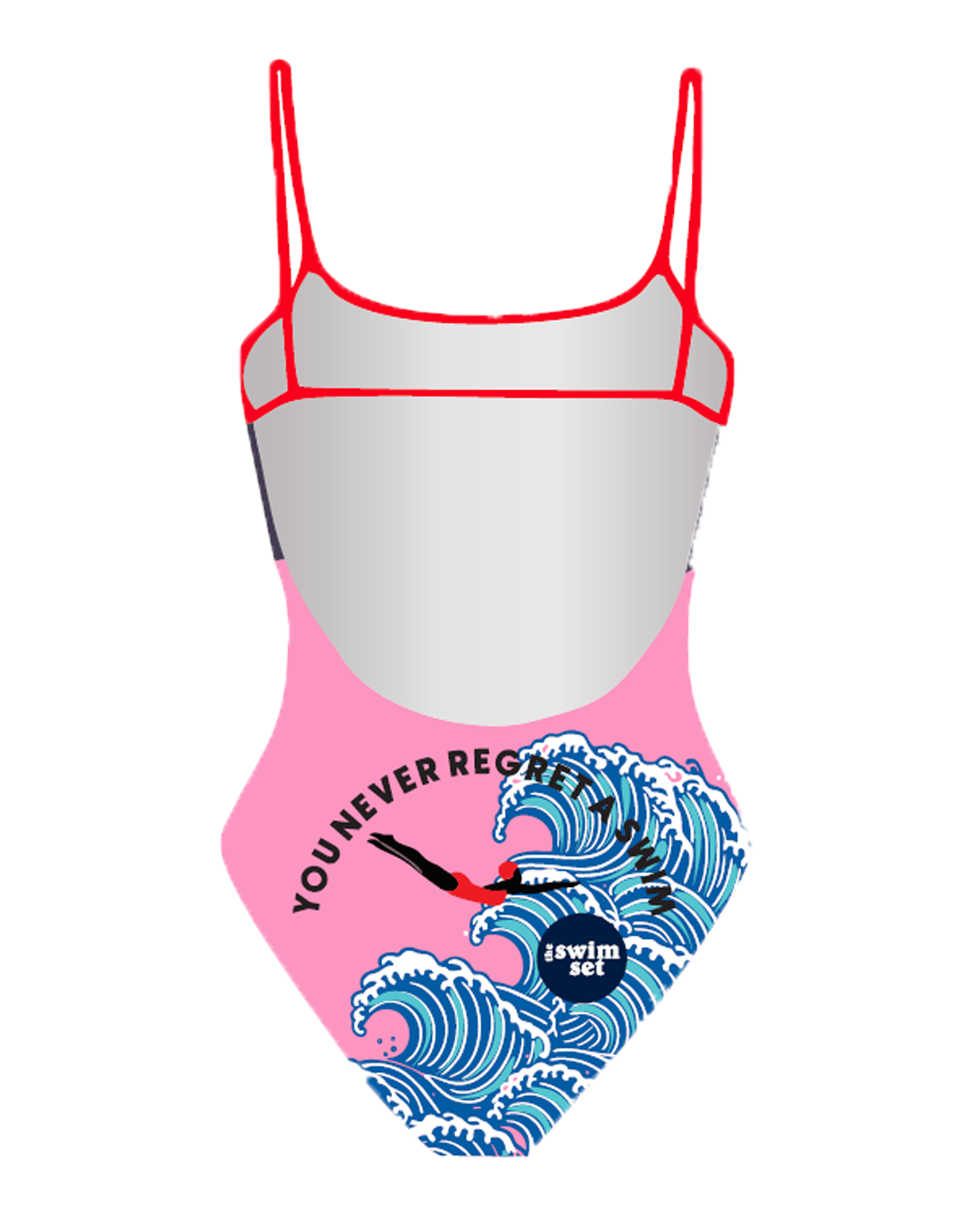 SWIMSUIT  "YOU NEVER REGRET A SWIM" JAPANESE WAVE DIVER
